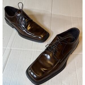 Kenneth Cole Reaction Mens 11.5 Sim-Plicity Oxford Dress Shoes Brown Leather